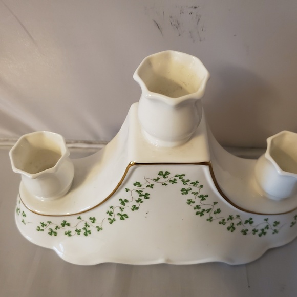 Royal Tara Fine Bone China Shamrock Candelabra - Picture 2 of 4